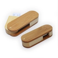 Memoria USB giratoria en madera