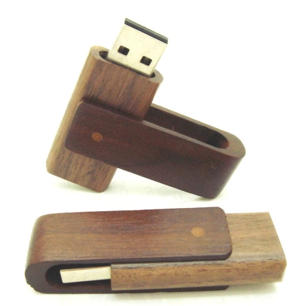 Memoria USB giratoria en madera