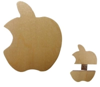 Memoria USB en madera en forma de Manzana