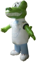 Dummy Inflable Caminante Cocodrilo, 2.10 mts de alto