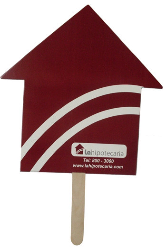 Abanico troquelado en Propalcote de 320 grs doble,  tamaño 23 x 22 cmts