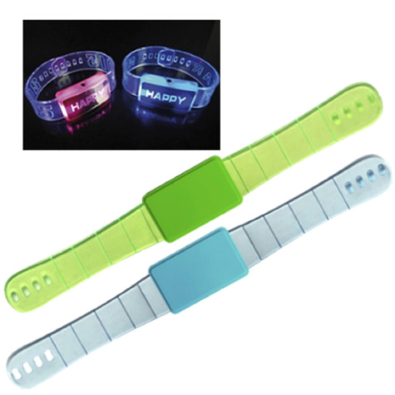 Manilla con luz LED y cierre ajustable, de 21 x 2.5 cmts