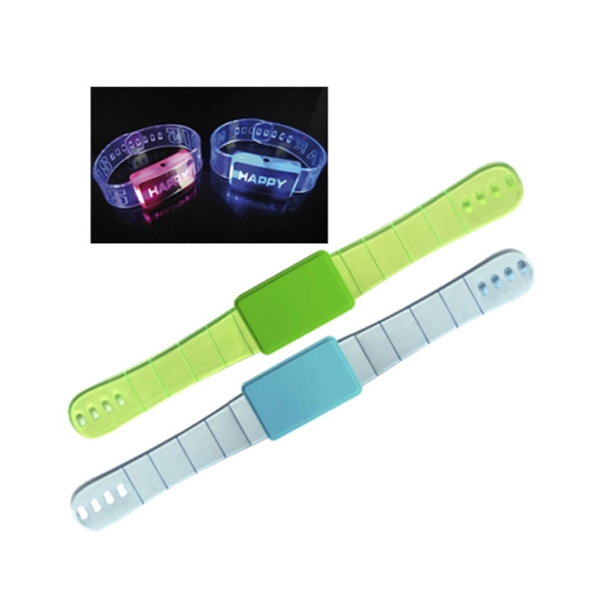 Manilla con luz LED y cierre ajustable, de 21 x 2.5 cmts