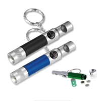 Llavero Wind Linterna, con silbato, brújula y linterna Led, 9.3 x 1.3 cmts