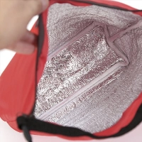 Lonchera Quasar, triangular, en lona, interior aluminizado, 27.5x26 x8.3 cmt