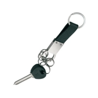 Llavero Cebu, en Cuero con accesorios metalicos, 11 x 2 x 0.5 cmts