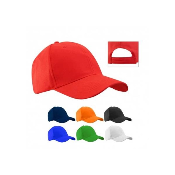 Gorra Riverdale, en tela drill con boton forrado y 6 costuras en la visera