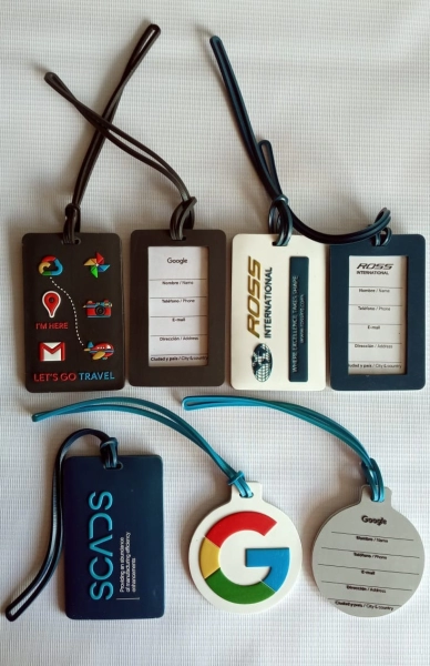 Identificador de Maletas microinyectado Rectangular, alto relieve, 10.3 x 6.3 x 0.3