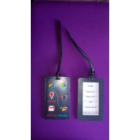 Identificador de Maletas microinyectado Rectangular, alto relieve, 10.3 x 6.3 x 0.3