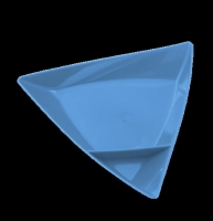 Bandeja Dip Triangular, 20 x 20 x 3 cmts, en Polipropileno
