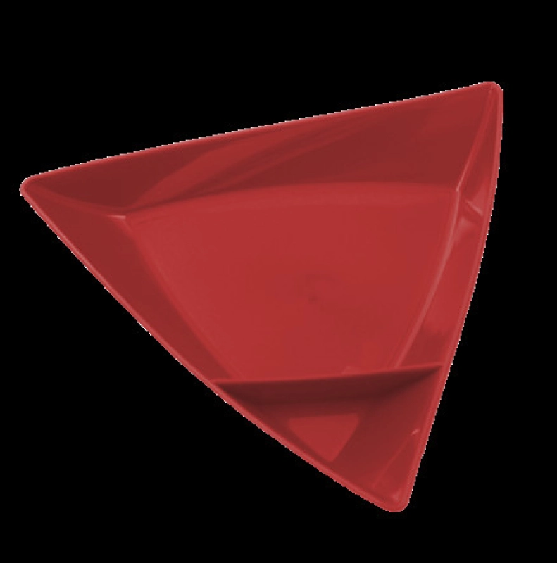 Bandeja Dip Triangular, 20 x 20 x 3 cmts, en Polipropileno