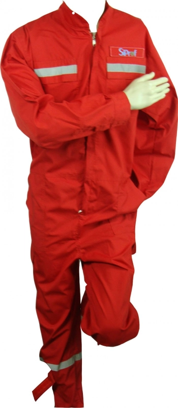 Overol en Drill de Algodón con Cintas Reflectivas