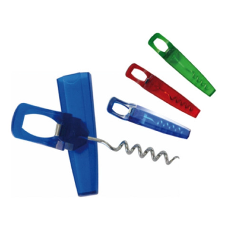 Destapador Sacacorchos Traslucido, 12.5 x 2.7 cmts