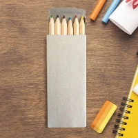 Set de Colores x 6, en cartón reciclable, 9.2 x 4.5 cmts