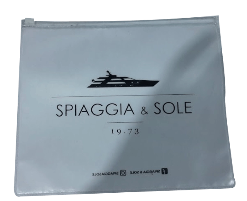 Estuche Electrosellado, con zipper plastico, 23 x 20 cmts