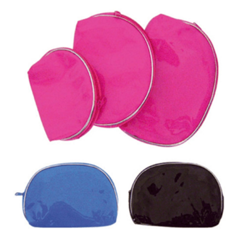 Cosmetiquera 3 en 1, en Charol, en 3 tamaños diferentes, 17.5 x 11.5 la grande